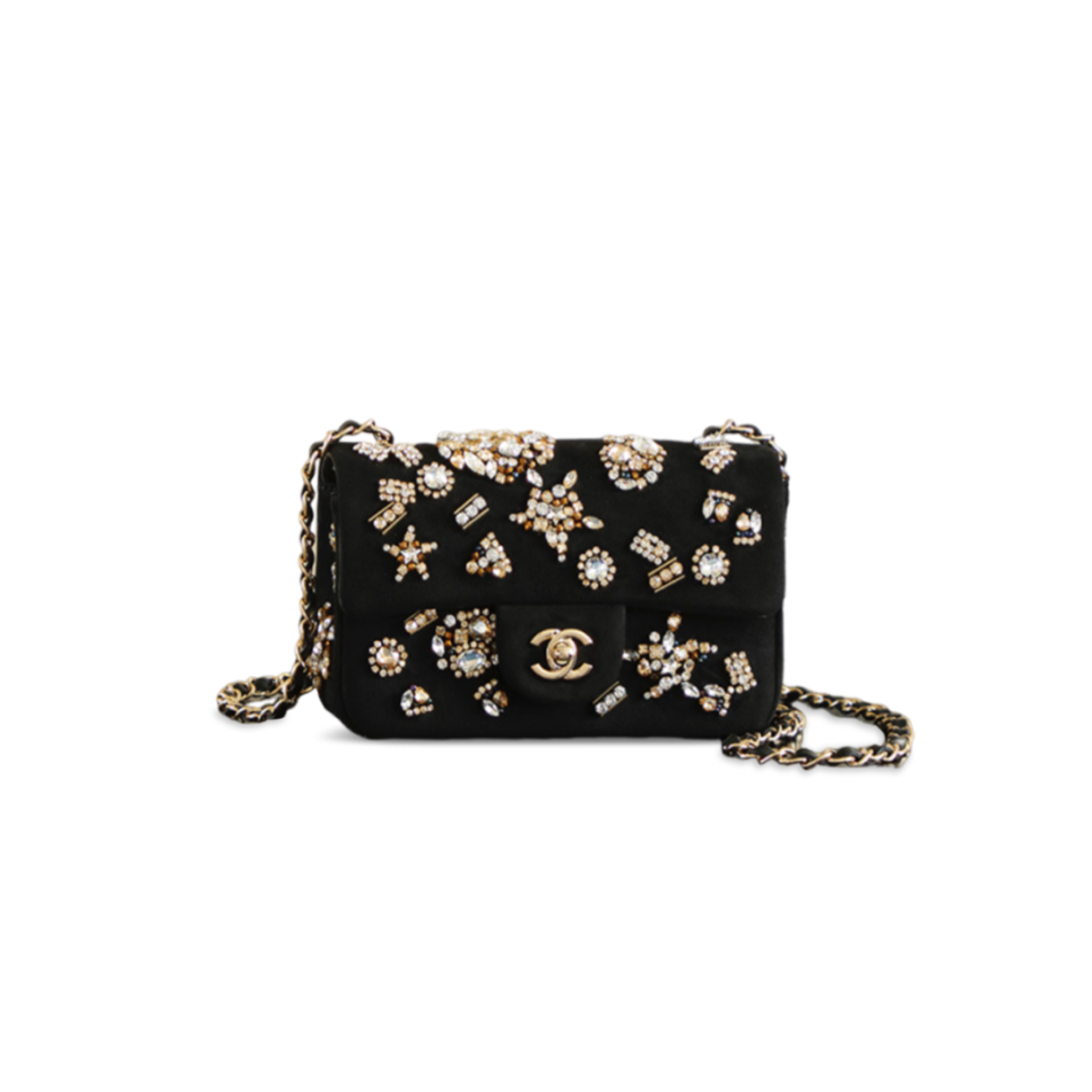 Ch**el 25a mini classic flap badge pack bag (20*10*7cm)